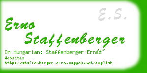 erno staffenberger business card